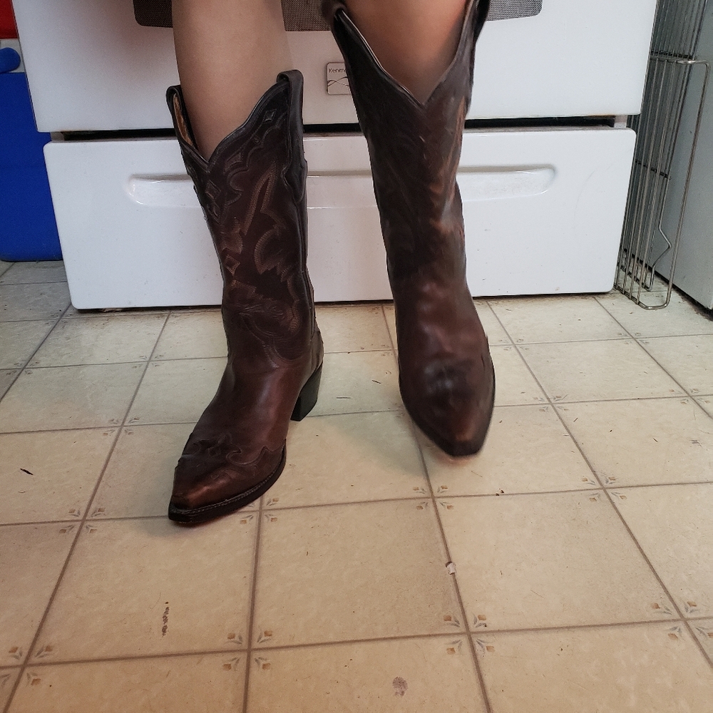 Resistol RANCH Women's Cowboy Boots Western Size 7.5B Leather Mexico - Picture 2 of 10